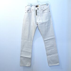 J Crew 484 Slim Fit Jeans Size 30 X 32, Creme Wheat, Button Fly, 100% Cotton NWT